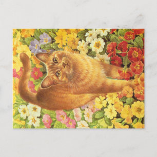 CARTÃO POSTAL PINTURA DE GATO