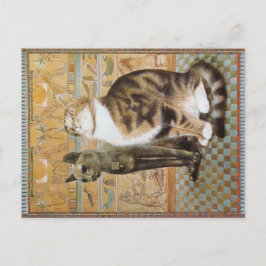 CARTÃO POSTAL PINTURA DE GATO