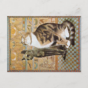 CARTÃO POSTAL PINTURA DE GATO