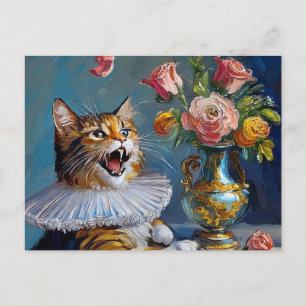 Cartão Postal Pintura de gatos