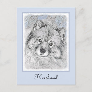 Cartão Postal Pintura de Keeshond Beth - Arte de Cachorro Origin