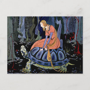 Cartão Postal Pintura De Leite E Tartaruga— Pintura Francesa