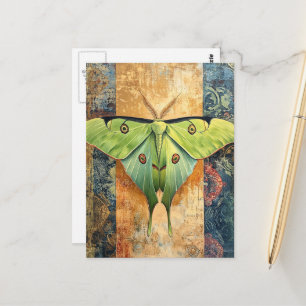 Cartão Postal Pintura de Mariposa Luna