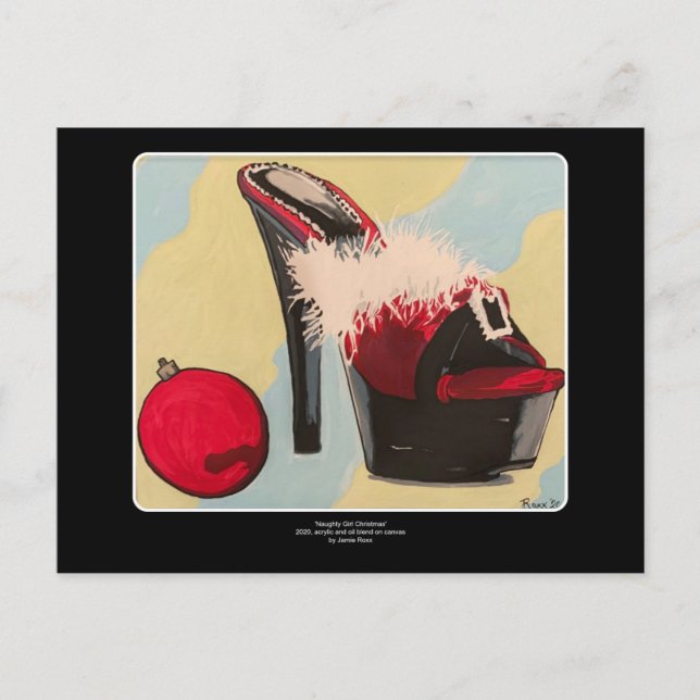 Cartão Postal Pintura de Natal de 2020 para uma garota travessa (Frente)