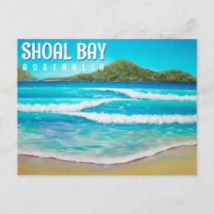 Cartão Postal Pintura de Ondas Azuis de Praia da ShoBay Austráli