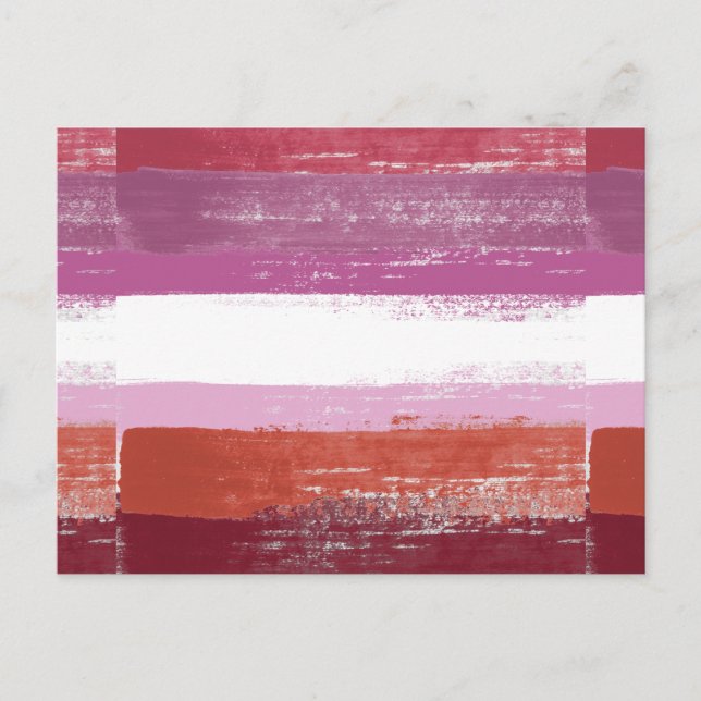 Cartão Postal Pintura de Orgulho Lésbico (Frente)