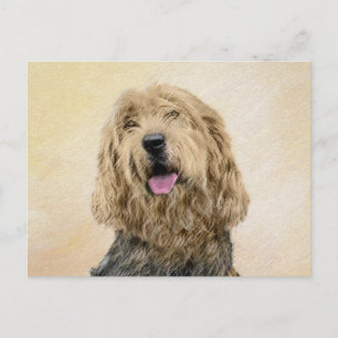 Cartão Postal Pintura de Otterhound - Arte de Cachorro Original 