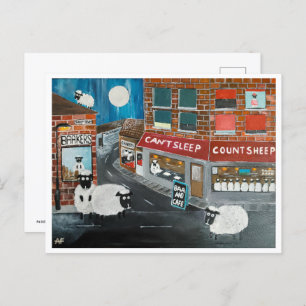 Cartão Postal Pintura de Ovelha por Alfred Fox Coletável