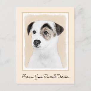 Cartão Postal Pintura de Parson Jack Russell Terrier - Arte Cani
