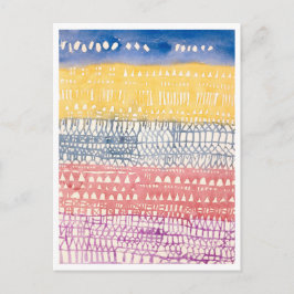 Cartão Postal Pintura de Paul Klee sobre a Cidade Antiga (Visão 