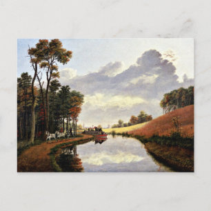 Cartão Postal Pintura de Pittsford no Canal de Erie