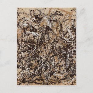 Cartão Postal Pintura de pollock original no outono