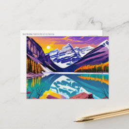 Cartão Postal Pintura de Poster de Banff
