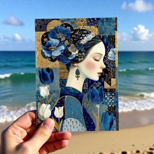 Cartão Postal Pintura de Retrato de Senhora da Idade de Ouro Hol