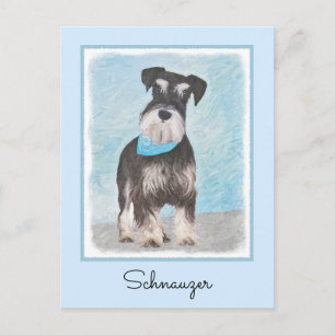 Cartão Postal Pintura de Schnauzer (Miniatura) - Cachorro Origin