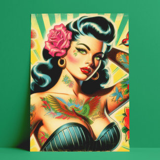 Cartão Postal Pintura De Tatuagem Na Escola Antiga