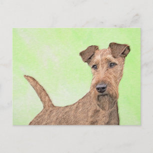 Cartão Postal Pintura de Terrier irlandesa - Arte de cachorro or