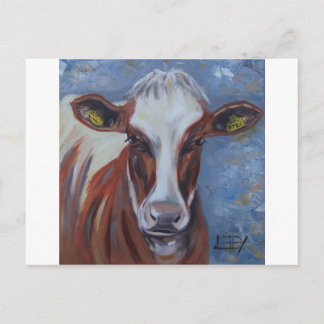 Cartão Postal Pintura De Vaca, Decoração De Vaca, Arte De Vaca,