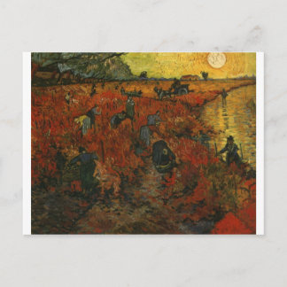 Cartão Postal Pintura de Van Gogh: O vinhedo vermelho