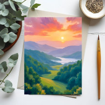 Pintura de Viagem das Grandes Montanhas Fumos