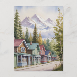 Cartão Postal Pintura de Viagem Talkeetna Alasca