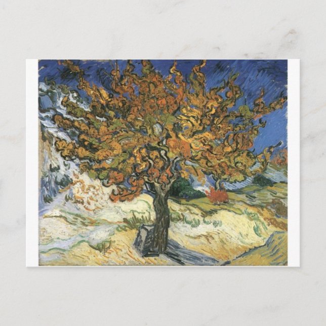 Cartão Postal Pintura de Vincent Van Gogh: Van Gogh Mulberry Tre (Frente)