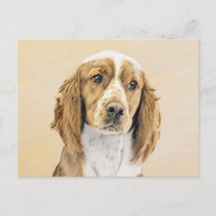 Cartão Postal Pintura de Welsh Springer Spaniel - Arte Original