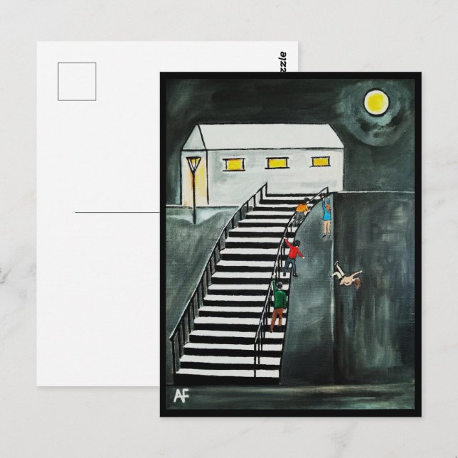 Cartão Postal Pintura desnecessária de Alfred Fox (Frente/Verso)