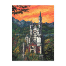 Pintura do Castelo Schloss Neuschwanstein