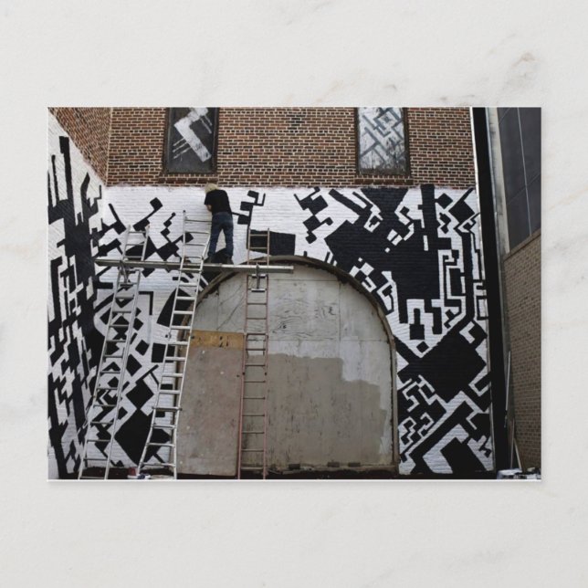 Cartão Postal Pintura do Mural em Capricorn, Macon Geórgia (Frente)