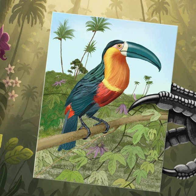 Cartão Postal Pintura do Toucan (Criador carregado)