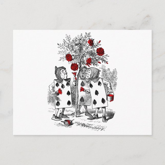 Cartão Postal Pintura dos Rosas de vermelho (Frente)