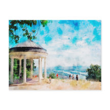 Pintura em aquarela do monumento Niederwald