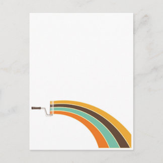 Cartão Postal Pintura em cores retrô