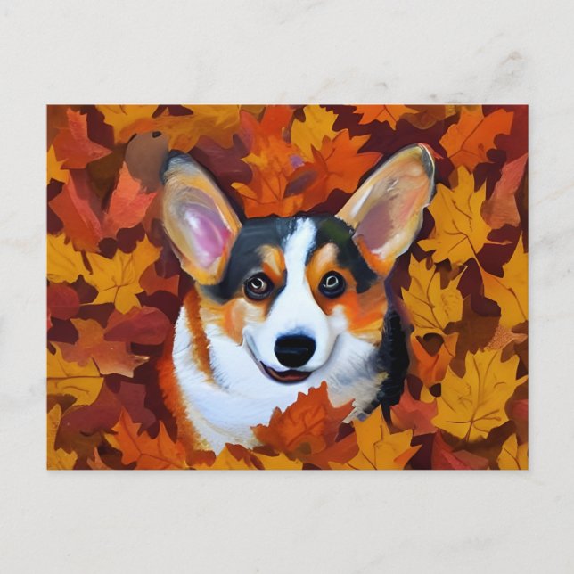 Cartão Postal Pintura em Corgi (Frente)