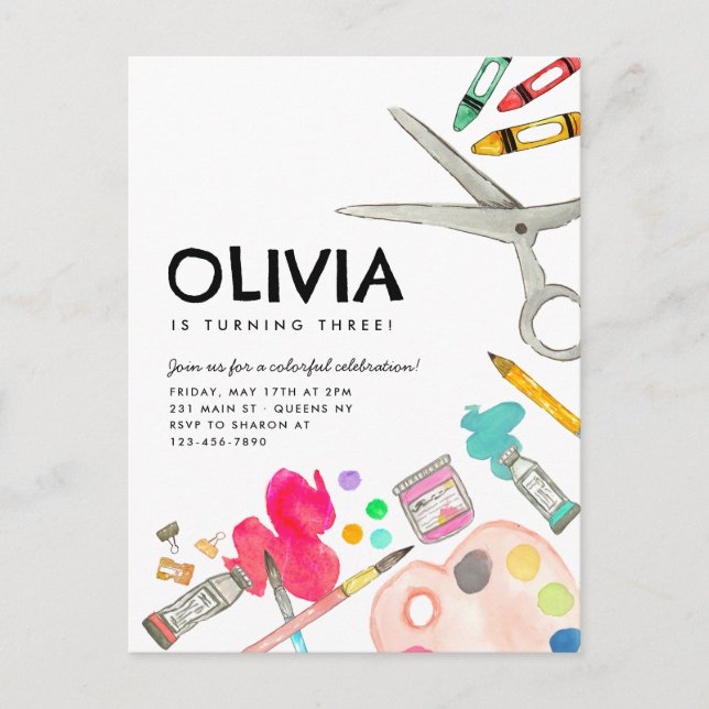 Cartão Postal Pintura em Desenhar de Pintura em Bonita Pintura,  (Frente)