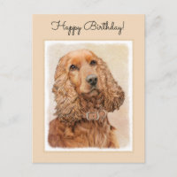 Pintura em espanhol com Cocker Inglês - Arte Origi