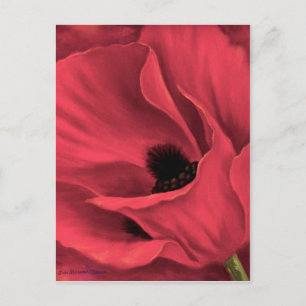 Cartão Postal Pintura em Flores de Poppies Vermelhos - Múltiplo