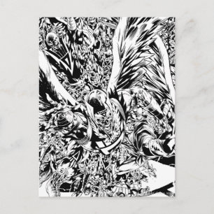 Cartão Postal Pintura em grupo noturno mais negras - preto e bra