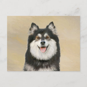 Cartão Postal Pintura em Lapfund Finlandês - Arte Cachorra Orig
