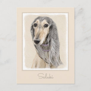 Cartão Postal Pintura em Saluki (Fawn) - Arte de Cachorro Origin