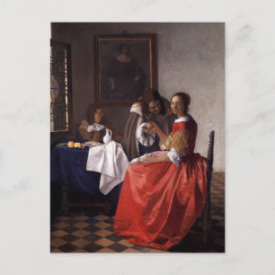 Cartão Postal Pintura em Vermeer, Artista Neerlandês