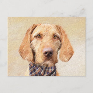 Cartão Postal Pintura em Vizsla com Cabelo Frio - Arte Cachorra 