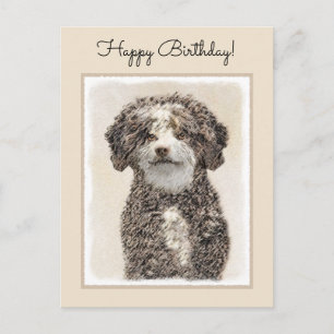 Cartão Postal Pintura Espanhola de Cachorros - Arte Cachorra Ori