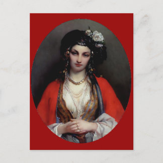 Cartão Postal Pintura feminina exótica