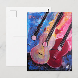 Cartão Postal Pintura Jamming be Goode por Alfred Fox