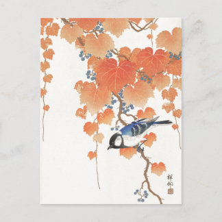 Cartão Postal Pintura japonesa por ohara koson,vintage,小 原 古 邨 の