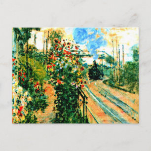 Cartão Postal Pintura monet, chegando a Montegeron