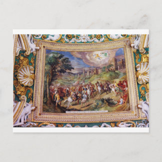 Cartão Postal Pintura mural no museu do vaticano