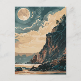 Cartão Postal Pintura na Califórnia em Morro Bay